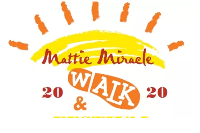 Logo for the Mattie Miracle Cancer Foundation Annual Walk in 2020