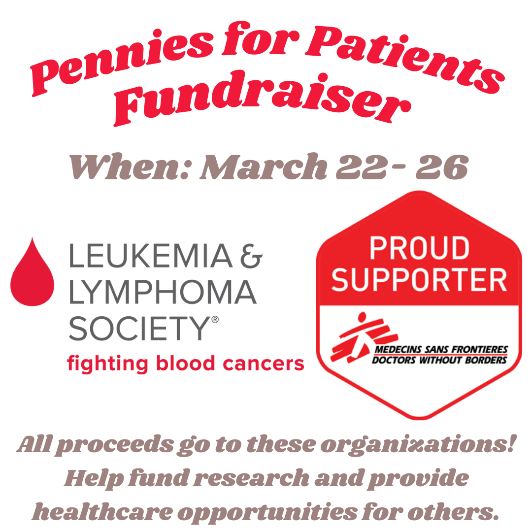 an infographic for our Pennies for Patients Fundraiser in March 2021